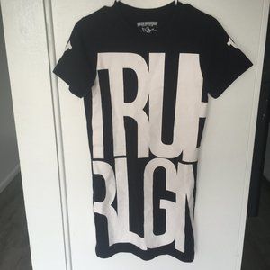 True Religion Black Logo T-Shirt Dress
